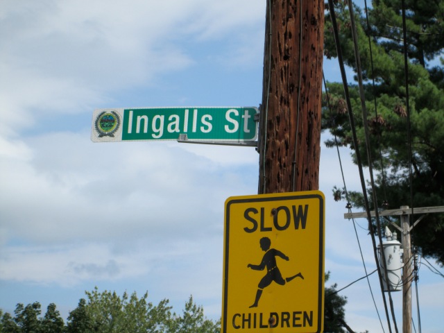 This aptly named street is directly across the intersection from.....